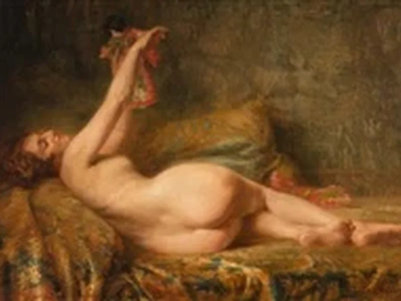 1869-Emile Albert de Mandre - La donna e il pupazzo
